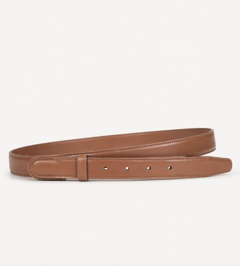 Vintage Coach Women's Brown Leather Quiet Luxury Belt 26IN/65CM